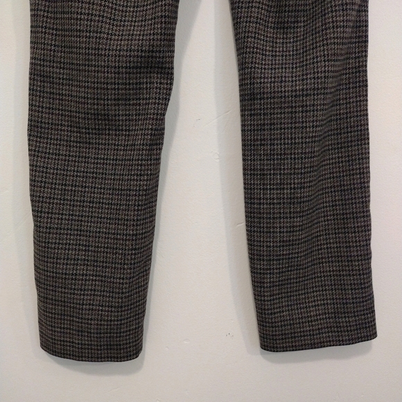 H&M - Houndstooth Ankle Burgundy Pants - Picture 10 of 12